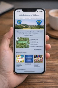 Telefon komórkowy ze stroną www.osiedlelekarka.pl